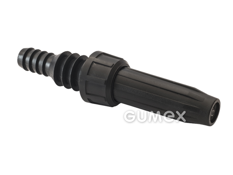 Düse for Schlauch 1/2 "(13mm) und 3/4" (19mm), 6bar, HDPE, schwarz, 